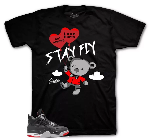 Shirt To Match Jordan 4 Bred Reimagined Shoes 4 - Money over Love Sneaker Tees Jezsport.com