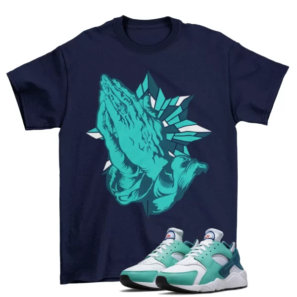 Blessed Shirt Navy to Match Air Huarache Athletic Club Turquoise DQ8239-3 Jezsport.com