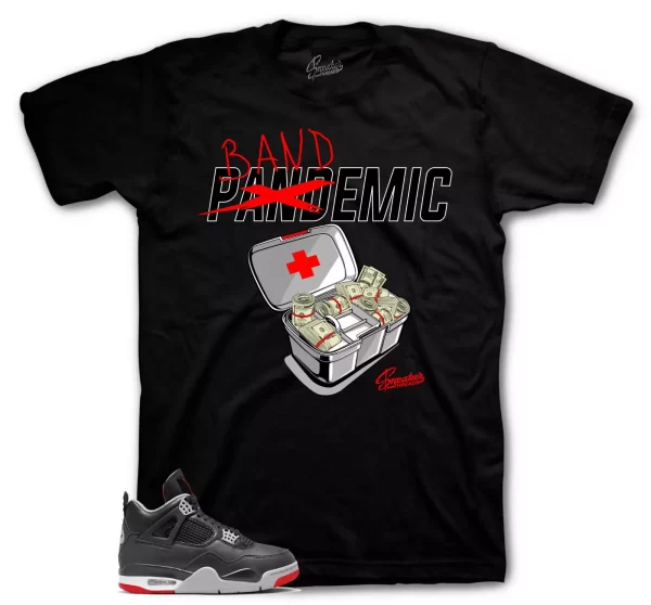 Shirt To Match Jordan 4 Bred Reimagined Shoes 4 - Bandemic Sneaker Tees Jezsport.com