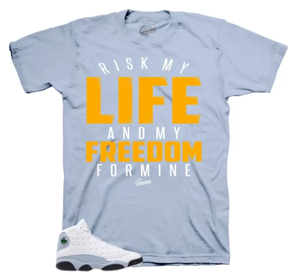 Shirt To Match Jordan 13 Blue Grey Sneaker Tees - My Life Sneaker Tees Jezsport.com