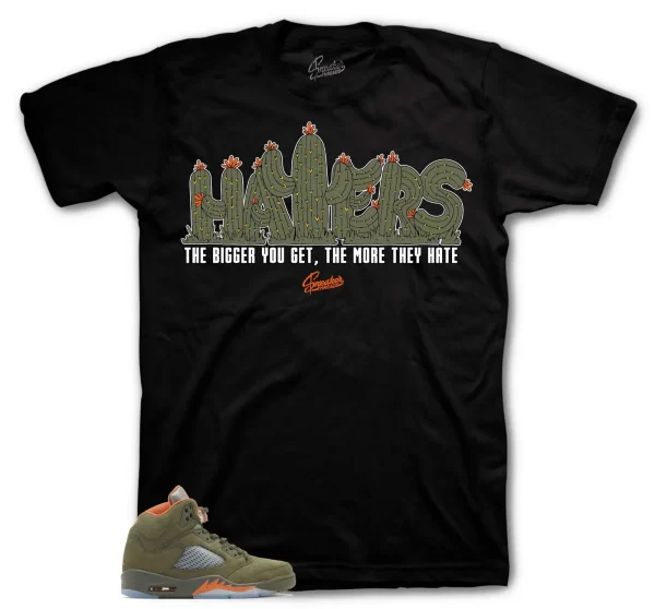 Shirt To Match Jordan 5 Olive Shoes - Haters Tee Jezsport.com