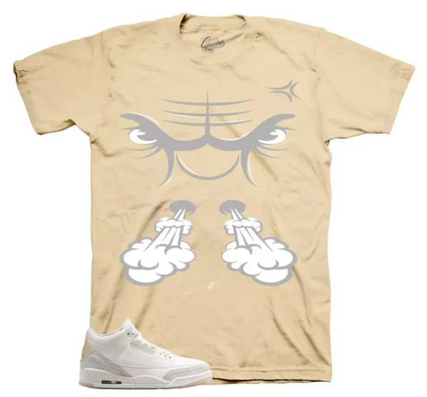 Shirt To Match Jordan 3 Craft Ivory Shoes - Raging Face Sneaker Tee Jezsport.com