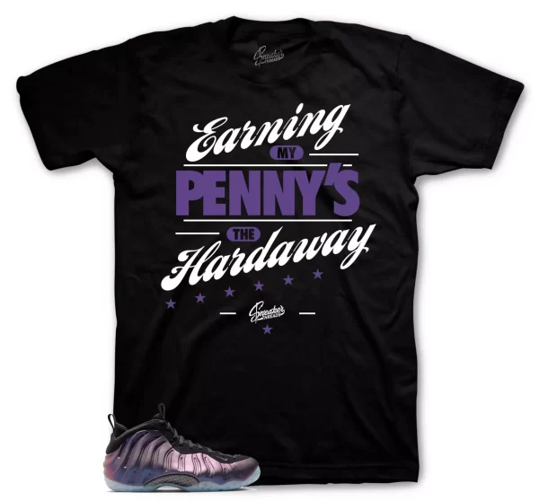 Shirt Match Foamposite Eggplant Foams - Earning Pennies Tee Jezsport.com