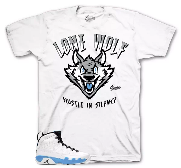 Shirt To Match Jordan 9 Powder Blue Shoes - Lone Wolf Sneaker Tees Jezsport.com