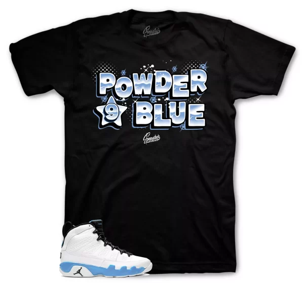 Shirt To Match Jordan 9 Powder Blue Shoes - Airbrush Sneaker Tees Jezsport.com