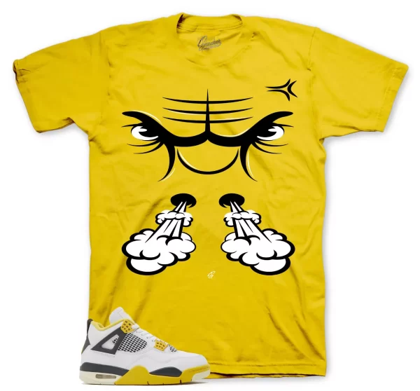 Sneaker Tees To Match Jordan 4 Vivid Sulfur Shoes - Raging Face Shirt Jezsport.com