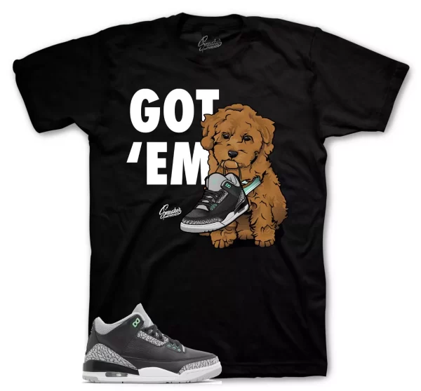 Sneaker Tees To Match Jordan 3 Green Glow Shoes - Copped Em Shirt Jezsport.com