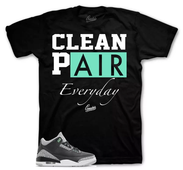 Sneaker Tees To Match Jordan 3 Green Glow Shoes - Clean Pair Shirt Jezsport.com