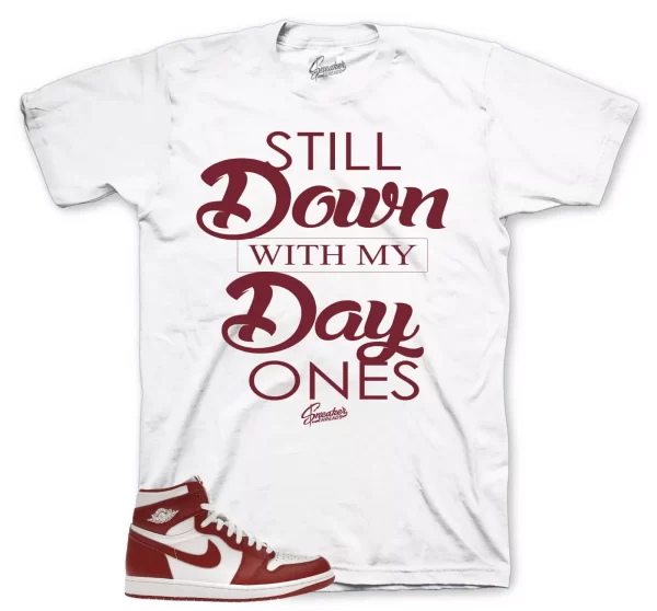 Sneaker Tees To Match Jordan 1 Artisanal Red Shoes - Day Ones Shirt Jezsport.com