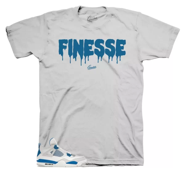 Sneaker Tees Match Jordan 4 Industrial Blue Shoes Military - Finesse Shirt Jezsport.com