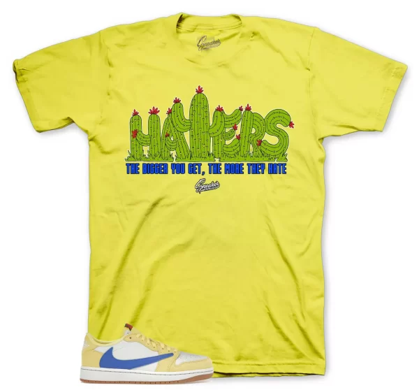 Sneaker Tees To Match Jordan 1 Canary Yellow Travis Scott - Haters T-shirt Jezsport.com