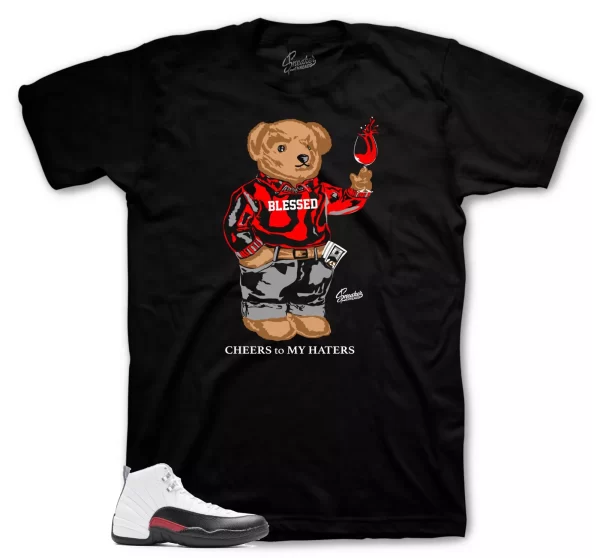 Sneaker Tees To Match Jordan 12 Taxi Flip Shoes - Cheers Bear Sneaker Shirt Jezsport.com