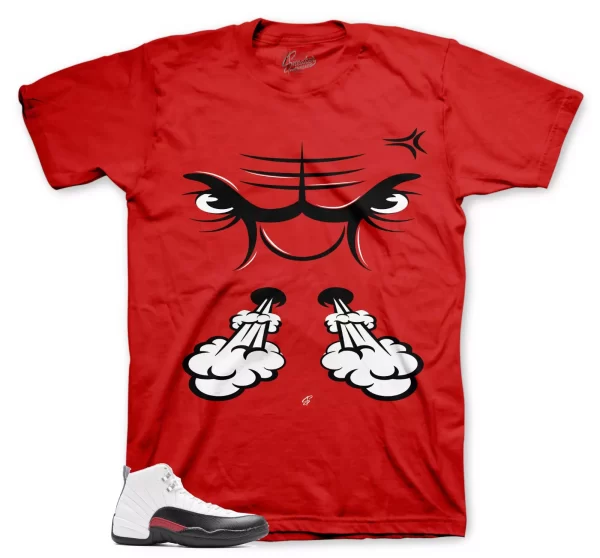 Sneaker Tees To Match Jordan 12 Taxi Flip Shoes - Raging Face Sneaker Shirt Jezsport.com