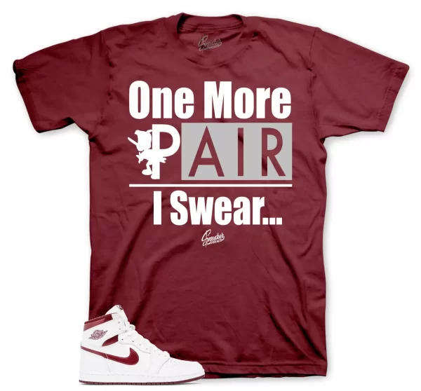 Sneaker Tees To Match Jordan 1 Metallic Burgundy Shoes - One More Pair Shirt Jezsport.com