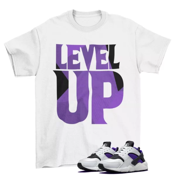 Level Up Shirt to Match Air Huarache Purple Punch DH4439-105 Jezsport.com