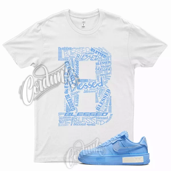 BLESSED T Shirt for Air Force 1 Fontanka University Blue UNC Powder 6 Dunk Jezsport.com