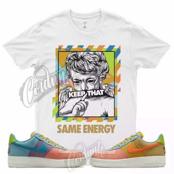 ENERGY T Shirt for Air Force 1 Low Sun Club Gold Wheat Grass Light Madder Jezsport.com