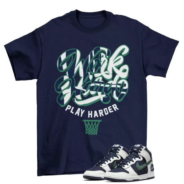 Work Hard Shirt to Match Dunk High Sports Specialties / Navy DH0953-4 Jezsport.com