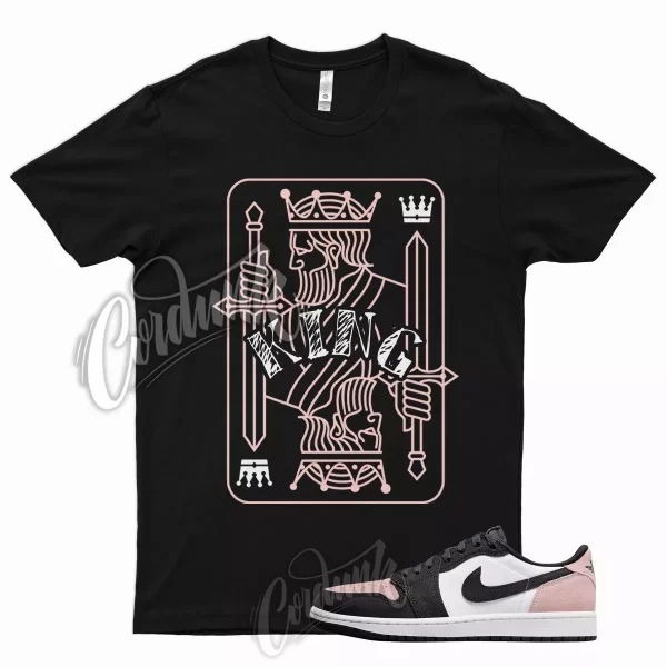 KING T Shirt for J1 1 Low OG Bleached Coral Grey Fog Crimson Tint High 5 Jezsport.com