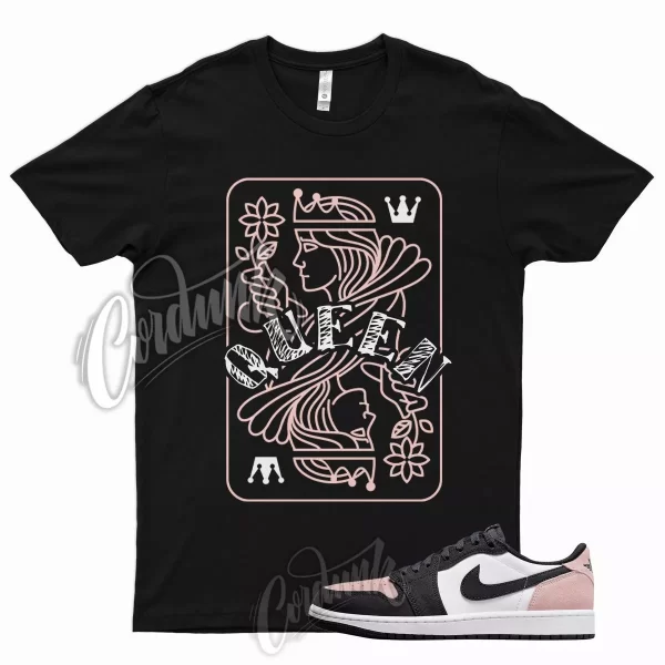 QUEEN T Shirt for J1 1 Low OG Bleached Coral Grey Fog Crimson Tint High 5 Jezsport.com