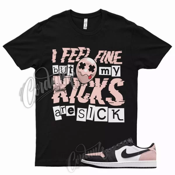 SICK V2 T Shirt for J1 1 Low OG Bleached Coral Grey Fog Crimson Tint High 5 Jezsport.com