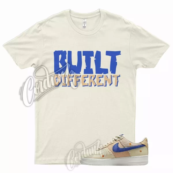 BUILT T Shirt for N Air Force 1 Low Flea Sail Blue Tan Khaki LA Coconut Cream Jezsport.com