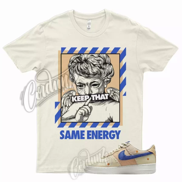 ENERGY Shirt for Air Force 1 Low Flea Sail Blue Tan Khaki LA Coconut Cream Jezsport.com