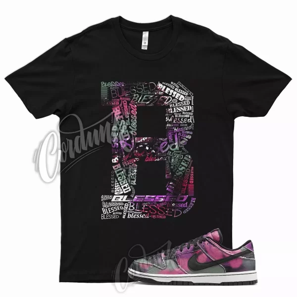 BLESSED T Shirt N Dunk Low Retro Premium Summit White Red Orbit Pink Purple 1 Jezsport.com