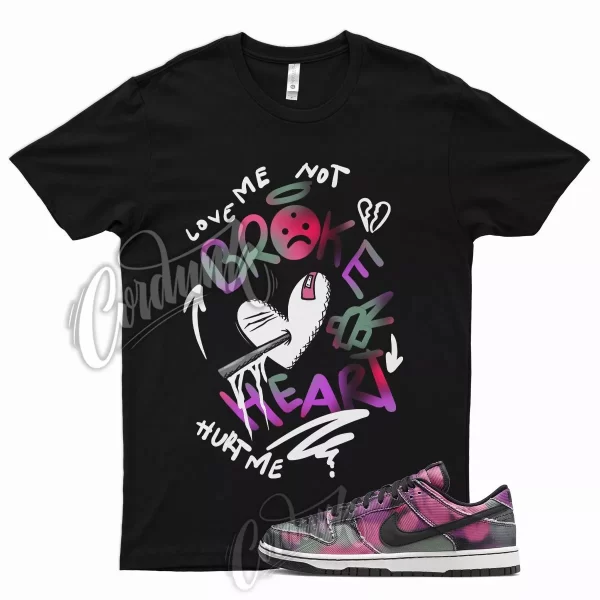 BROKEN T Shirt N Dunk Low Retro Premium Summit White Red Orbit Pink Purple 1 Jezsport.com