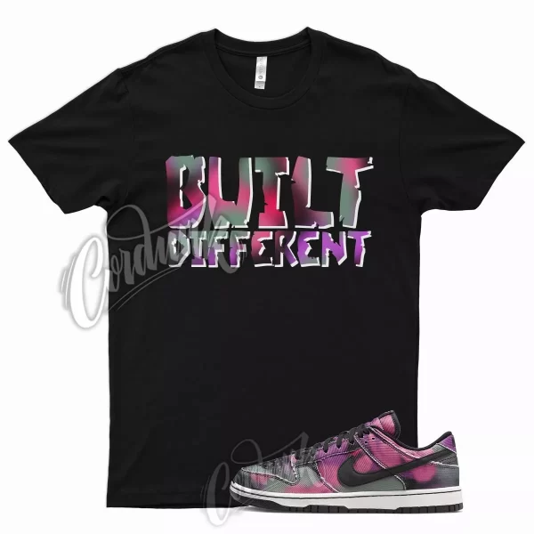 BUILT T Shirt N Dunk Low Retro Premium Summit White Red Orbit Pink Purple 1 Jezsport.com