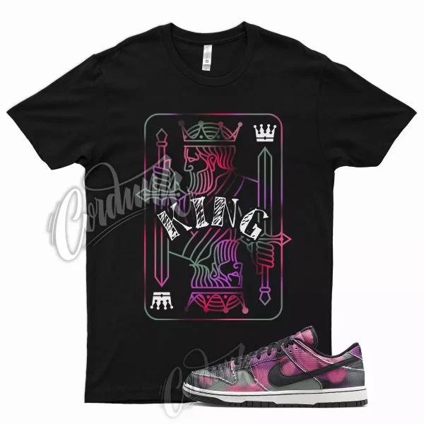 KING T Shirt N Dunk Low Retro Premium Summit White Red Orbit Pink Purple 1 Jezsport.com