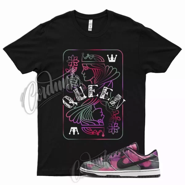 QUEEN T Shirt N Dunk Low Retro Premium Summit White Red Orbit Pink Purple 1 Jezsport.com