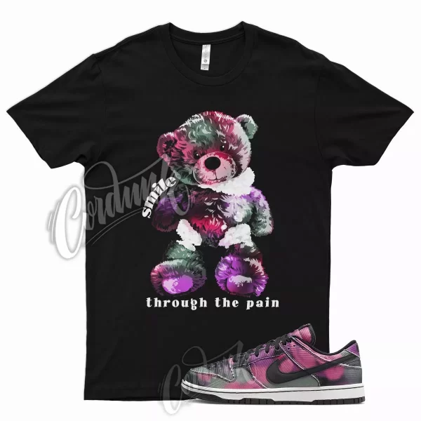 SMILE T Shirt N Dunk Low Retro Premium Summit White Red Orbit Pink Purple 1 Jezsport.com