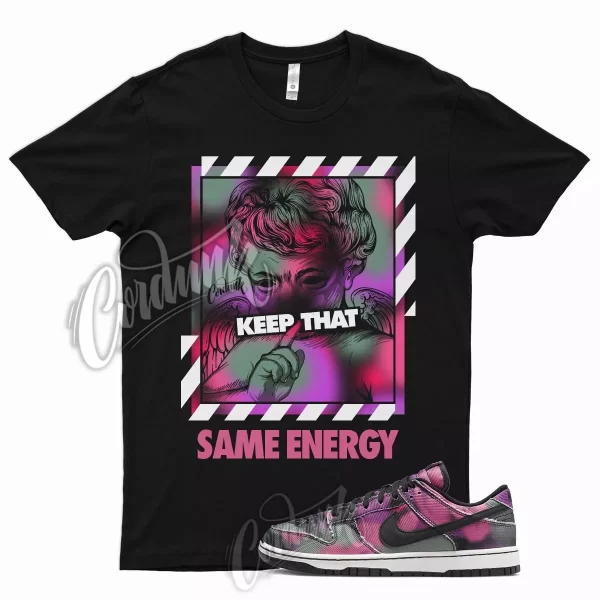 ENERGY T Shirt N Dunk Low Retro Premium Summit White Red Orbit Pink Purple 1 Jezsport.com