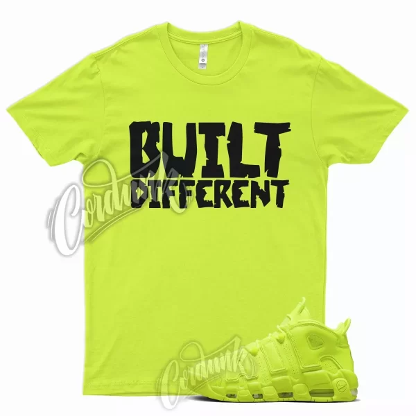 BUILT T Shirt for N Air More Uptempo Volt Neon Yellow Foamposite Semi Frozen Jezsport.com