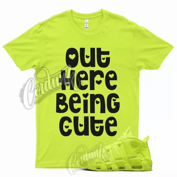 CUTE T Shirt for N Air More Uptempo Volt Neon Yellow Foamposite Semi Frozen 1 Jezsport.com