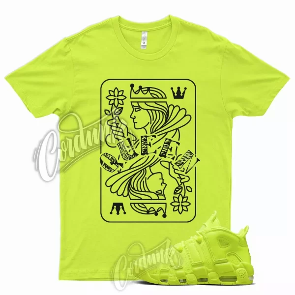 QUEEN T Shirt for N Air More Uptempo Volt Neon Yellow Foamposite Semi Frozen Jezsport.com