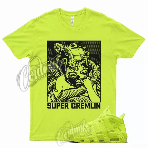 SG T Shirt for N Air More Uptempo Volt Neon Yellow Foamposite Semi Frozen 1 Jezsport.com