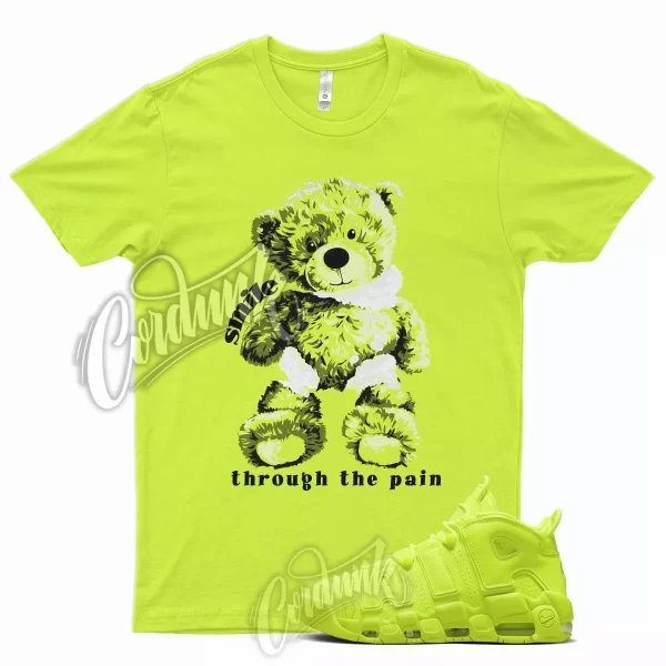 SMILE T Shirt for N Air More Uptempo Volt Neon Yellow Foamposite Semi Frozen Jezsport.com