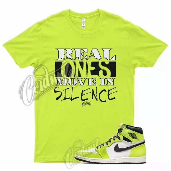 R1 T Shirt for J1 1 High Visionaire Volt Neon Yellow Green Foamposite 350 Jezsport.com