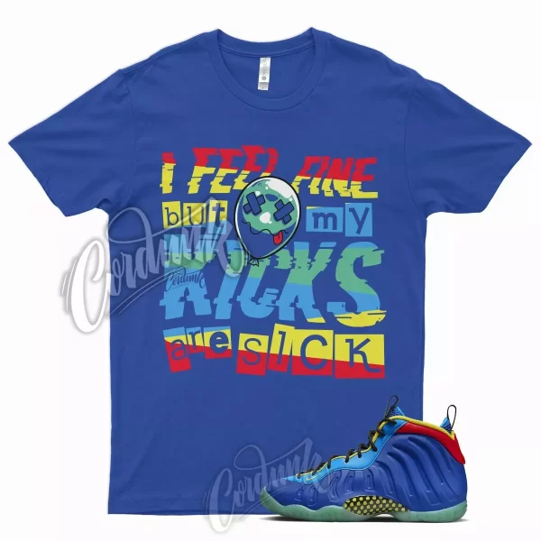 SICK Shirt for N Little Posite One Game Royal Laser Blue Green Yellow Strike Jezsport.com