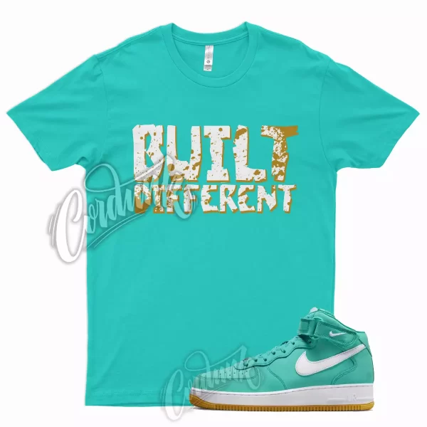 BUILT T Shirt for Air Force 1 Mid Washed Teal Low Dunk Coral Snake Griffey Jezsport.com