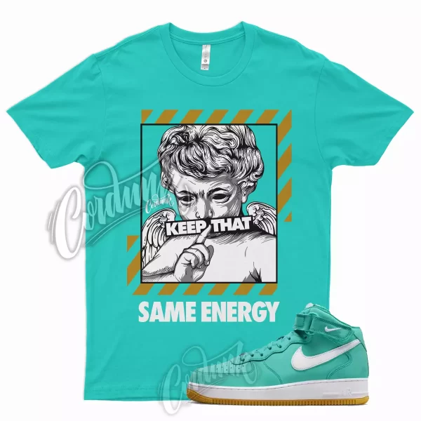 ENERGY T Shirt for Air Force 1 Mid Washed Teal Low Dunk Coral Snake Griffey Jezsport.com