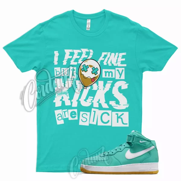 SICK T Shirt for Air Force 1 Mid Washed Teal Low Dunk Coral Snake Griffey Jezsport.com