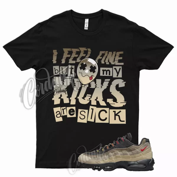 SICK T Shirt for Air Max 95 Off Noir Limestone University Red Rattan Army 1 Jezsport.com