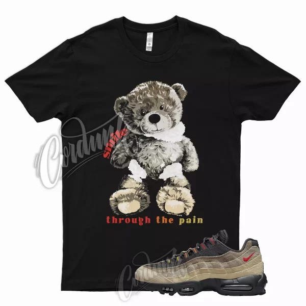 SMILE Shirt for Air Max 95 Off Noir Limestone University Red Rattan Army 1 Jezsport.com