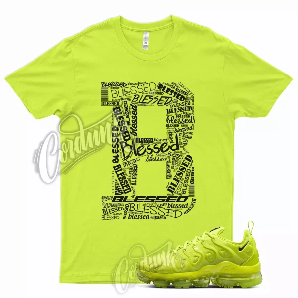 BLESSED T Shirt for Air Vapormax Plus Atomic Green Neon Yellow Volt WMNS 1 Jezsport.com