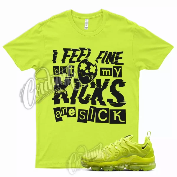 SICK V2 T Shirt for Air Vapormax Plus Atomic Green Neon Yellow Volt WMNS 1 Jezsport.com