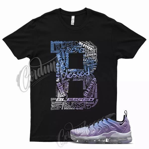 BLESSED Shirt for Air VaporMax Plus Purple Fade UNC University Blue 1 Glow Jezsport.com