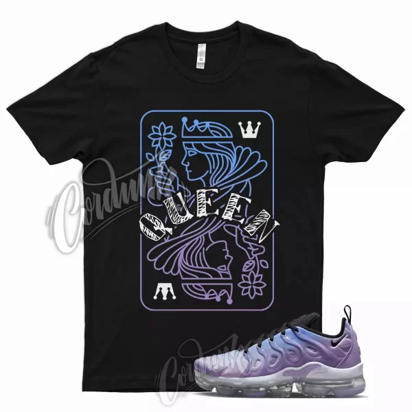 QUEEN T Shirt for Air VaporMax Plus Purple Fade UNC University Blue 1 Glow Jezsport.com